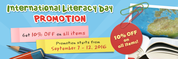 International Literacy Day Promotion - 10% OFF All Items!