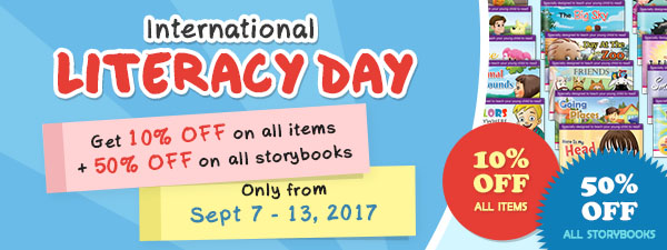 International Literacy Day Promotion - 10% OFF All Items!