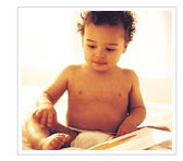 Picture of baby reading